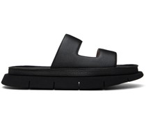 Black Intagliato Sandals