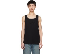 Black Serif Tank Top