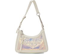 Silver & Off-White Iridescent B-Army Bag