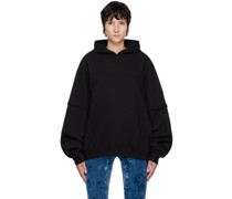 Black Cutout Hoodie