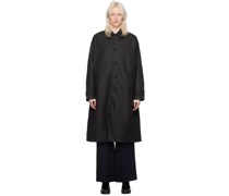 Black Button Trench Coat