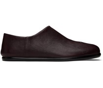 Burgundy Tabi Babouches Loafers