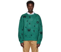 Green Lettering Sweater