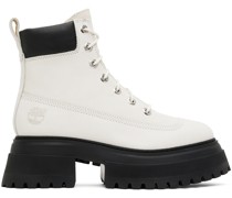 White ' Sky' Ankle Boots