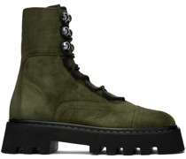 Khaki Pearlogy Combat Boots
