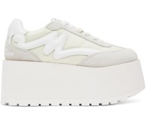White Platform Jogger Sneakers