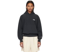 Black Embroidered Hoodie