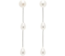 Silver Small Pearl Drop Earrings