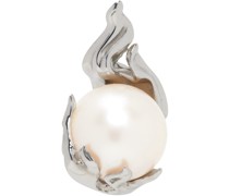 SSENSE Exclusive Silver Pearl In Heat Single Earring