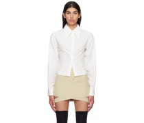 White Lace-Up Shirt