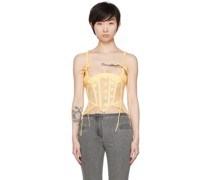 Yellow Polyester Tank Top