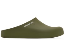 Khaki Pool Closed Slides