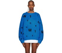 Blue Lettering Sweater
