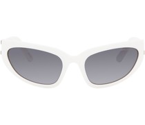 White Bold Logo Wrapped Sunglasses