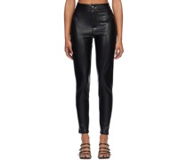 Black Klub Faux-Leather Trousers
