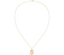 Gold Bubble Number 5 Necklace