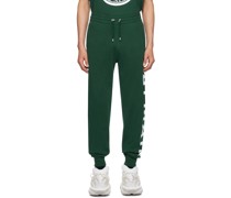 Green Printed Sweatpants