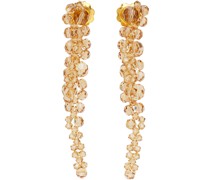 Brown Short Pierce Drip Earrings