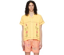 Yellow Cross-Stitch Shirt