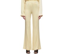 Beige Acetate Trousers