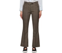 Brown Flared Trousers