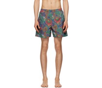 Green Paisley Swim Shorts