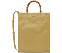 Beige Medium Croc Tote