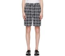 Black Homespun Summer Shorts