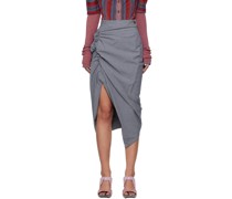 Gray Panther Midi Skirt