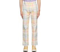 Multicolor Plaid Party Trousers