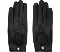 Black Leather Gloves