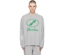 Gray Printed Long Sleeve T-Shirt