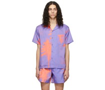 Purple & Orange Palm Camp Shirt