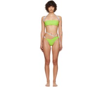 SSENSE Exclusive Blue & Green Strappy Bikini