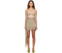 SSENSE Exclusive Pink & Taupe Freja Minidress