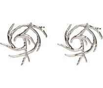 SSENSE Exclusive Silver Mini Coral Twist Earrings