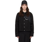 Black Carabiner Denim Jacket