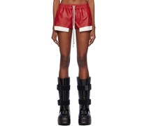 Red Fog Boxer Leather Shorts