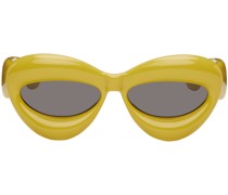 Yellow Inflated Cateye Sunglasses