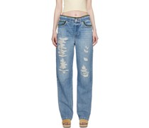 Blue Julia Sarr-Jamois Edition Baggy Low Rise Straight Jeans