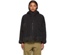 Black Down Cotton & Nylon Parka