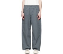 Gray Power Wide Trousers