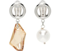 SSENSE Exclusive Silver & Gold Laura Clip-On Earrings