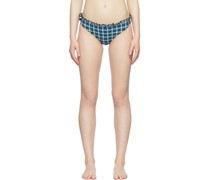 Blue Polyester Bikini Bottom
