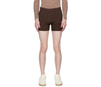 Brown Marled Shorts
