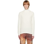 Off-White Cotton Turtleneck