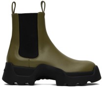 Khaki Stomp Chelsea Boots