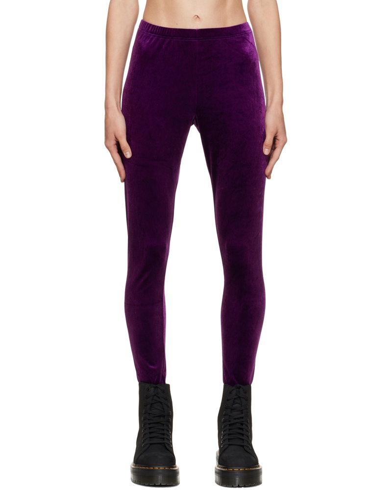 Junya Watanabe Damen Purple Elasticized Leggings
