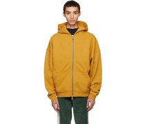 Yellow Embroidered Hoodie