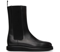 Black High Chelsea Boots